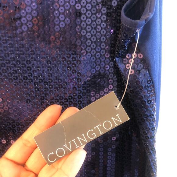 Covington Blue Sequins Shell Tank Size L (NWT) - Picture 7 of 15